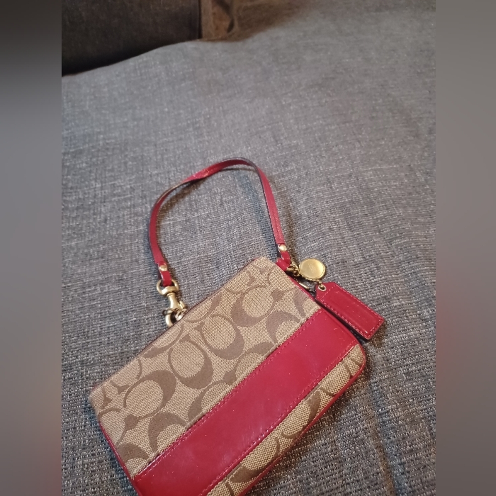Coach Signature Red and Tan Women's